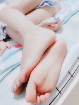 [白襪襪格羅吖] 淺藍色長裙奶牛絲襪_18