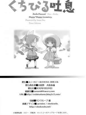 [无毒汉化组] (C83) [スイートピー&COCOA BREAK (大島智)] くちびる吐息 (スマイルプリキュア!)_028_