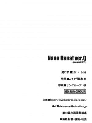 [靴下汉化组] (C81) [こっそり隠れ処 (あいらんど)] Nano Hana! ver.Q -scene of FATE- (魔法少女リリカルなのは)_21