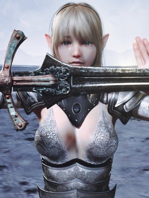 [Pixiv] human3dcgLab(62121892) 2022-01-13_92643602_p0 エルフの冒険者